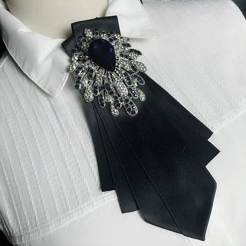 Men's Women's Tie Suit Formal High-end Fashion Jacket Collar Flower School Uniform Bow Adjustable Design