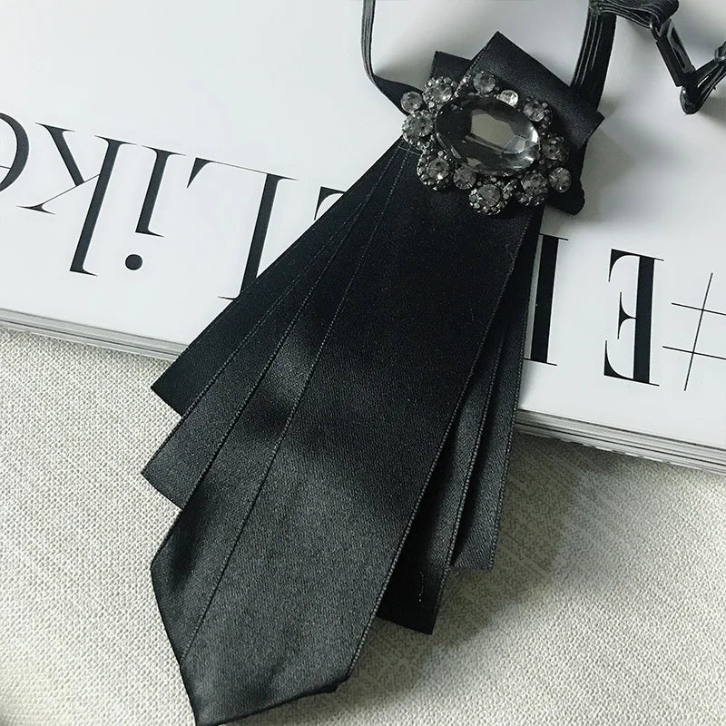 Men's Women's Tie Suit Formal High-end Fashion Jacket Collar Flower School Uniform Bow Adjustable Design