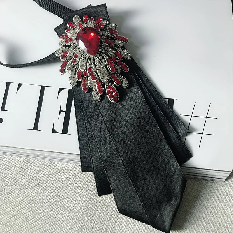 Men's Women's Tie Suit Formal High-end Fashion Jacket Collar Flower School Uniform Bow Adjustable Design