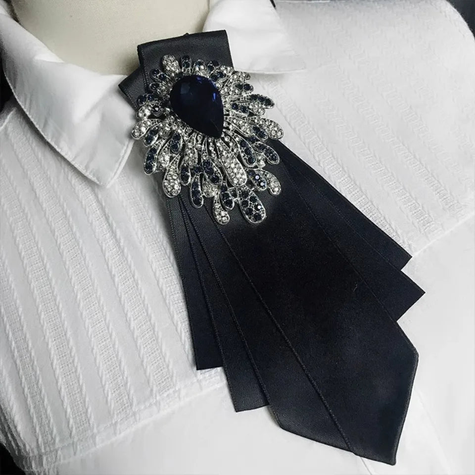 Men's Women's Tie Suit Formal High-end Fashion Jacket Collar Flower School Uniform Bow Adjustable Design