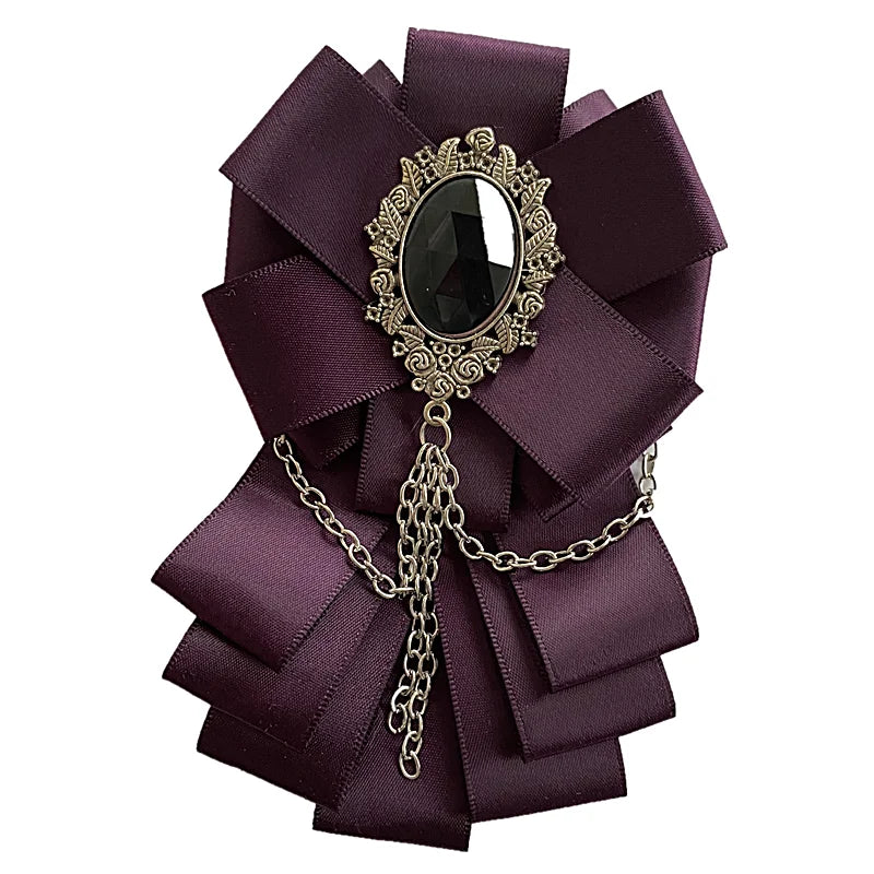High-End Ribbon Bow Tie for Men Groom Wedding British-Style Bowtie Tassel Shirt Necktie Luxulry Jewelry Accessories