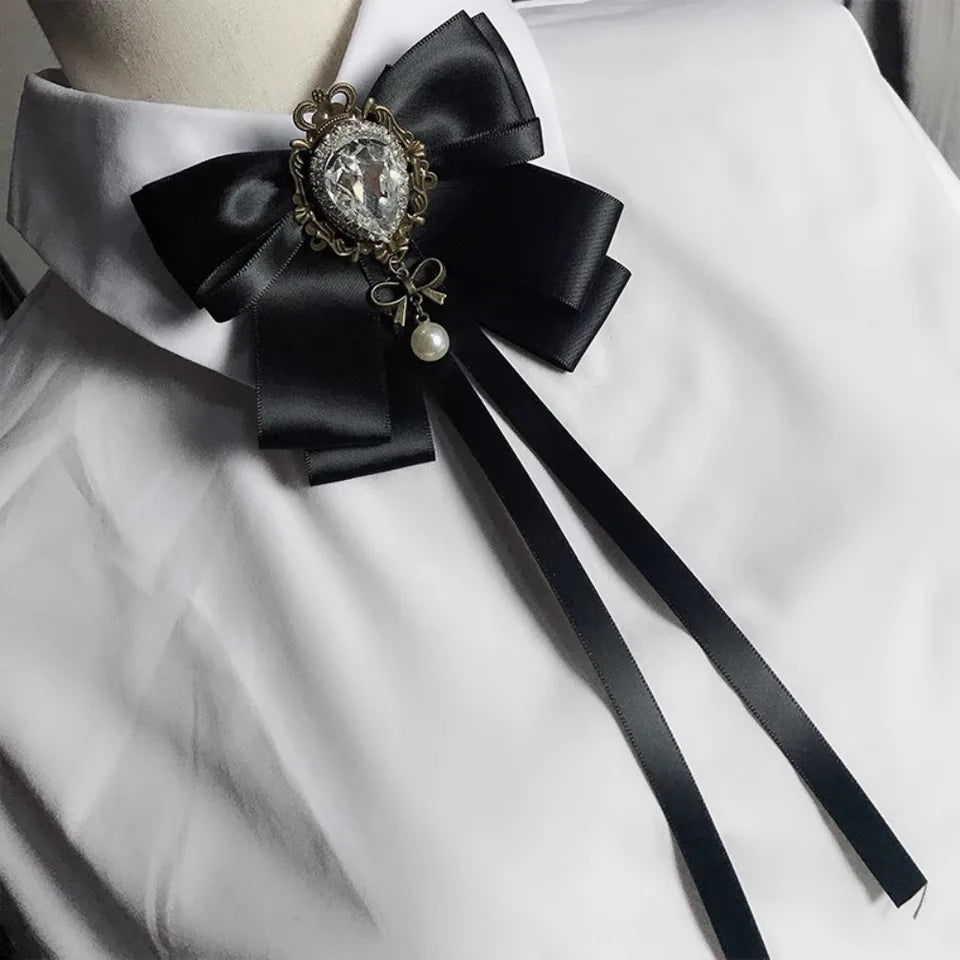 Men's Women's Tie Suit Formal High-end Fashion Jacket Collar Flower School Uniform Bow Adjustable Design