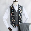 Solid Color High-End Men's Black Thin Scarf Double-Sided Decorative Professional Shirt Anti-Dirt Collar Scarf
