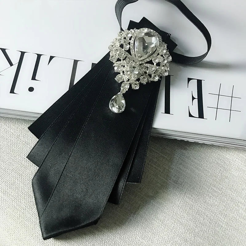 Men's Women's Tie Suit Formal High-end Fashion Jacket Collar Flower School Uniform Bow Adjustable Design