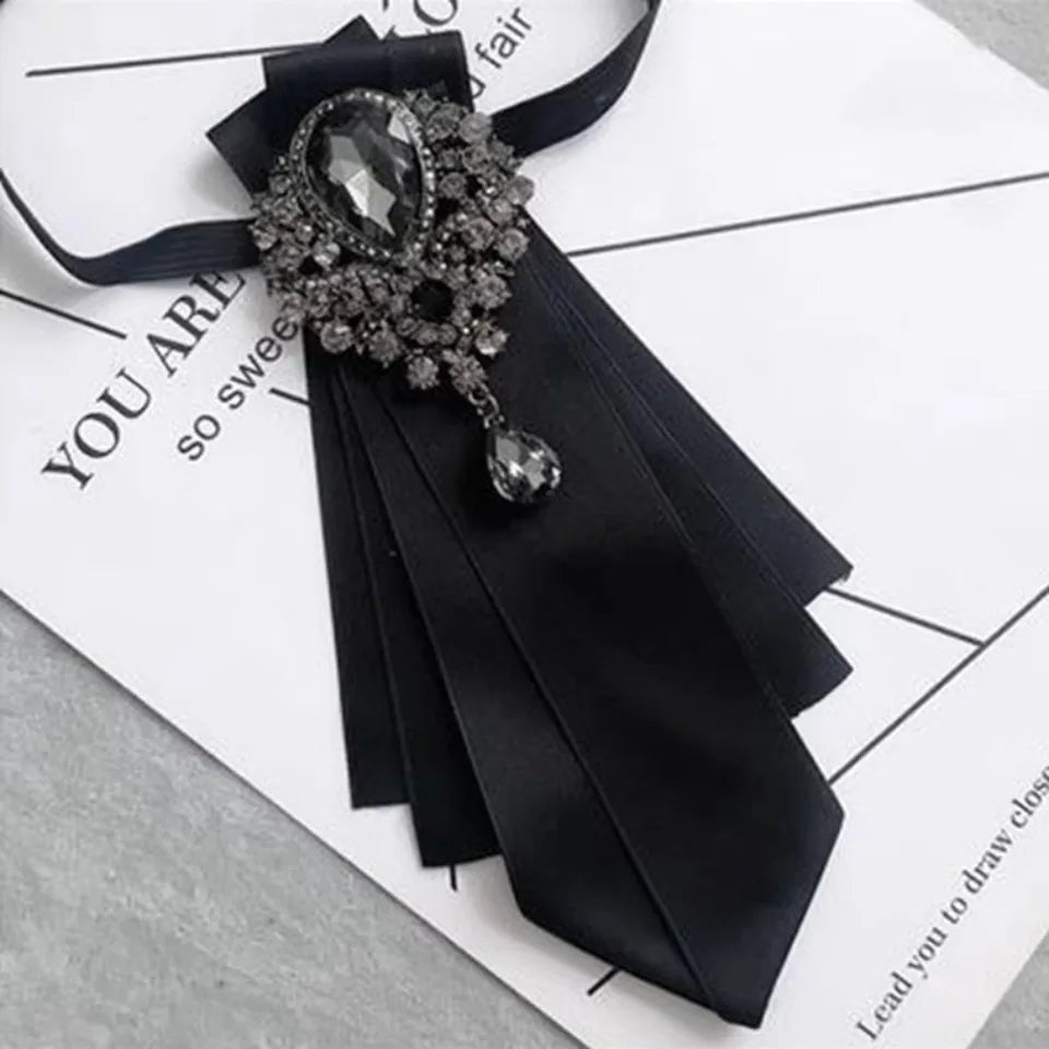 Men's Women's Tie Suit Formal High-end Fashion Jacket Collar Flower School Uniform Bow Adjustable Design