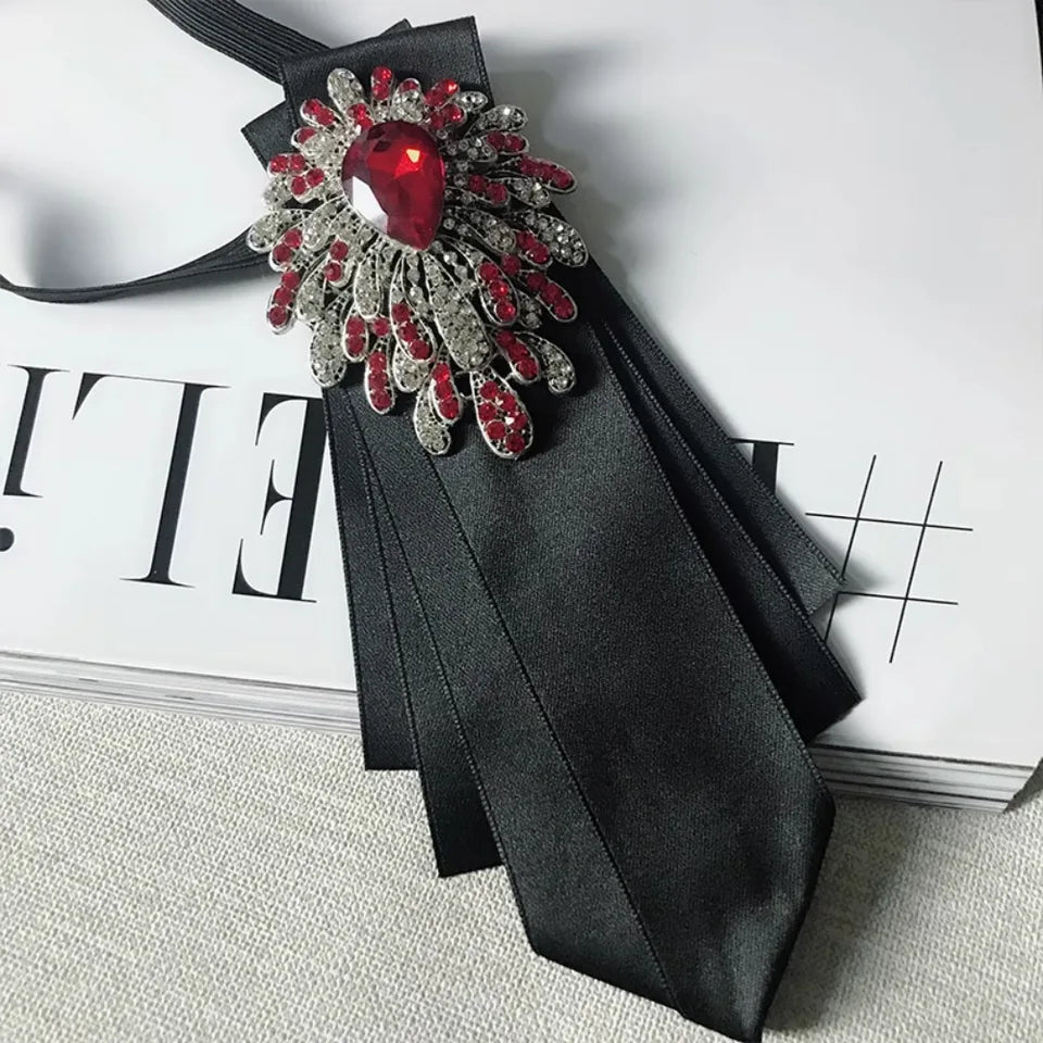 Men's Women's Tie Suit Formal High-end Fashion Jacket Collar Flower School Uniform Bow Adjustable Design