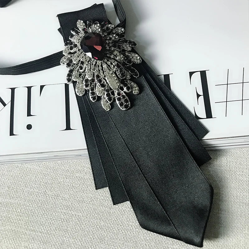 Men's Women's Tie Suit Formal High-end Fashion Jacket Collar Flower School Uniform Bow Adjustable Design