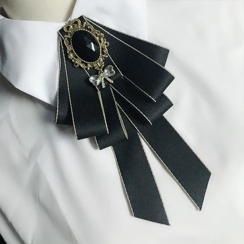 Men's Women's Tie Suit Formal High-end Fashion Jacket Collar Flower School Uniform Bow Adjustable Design